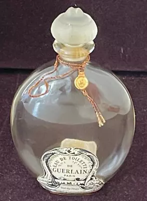 Vintage Guerlain Newsprint Dolphin Perfume Bottle Vol De Nuit 8.5 Oz. YY430 • $45