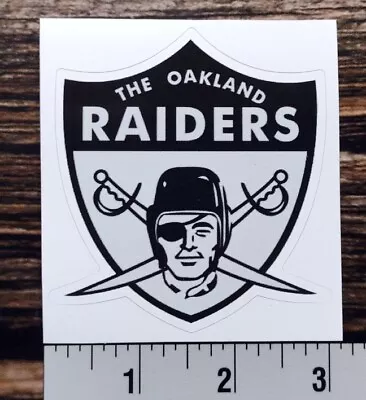 Vintage NFL Oakland Raiders 1963 Football Logo Sticker Decal • $7