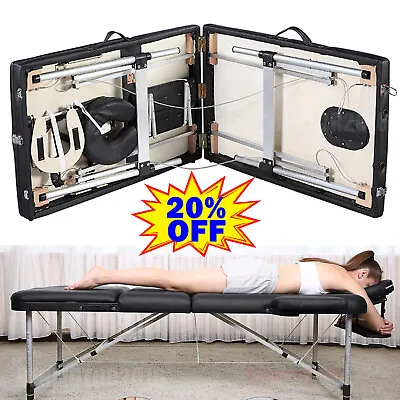 £71.90 • Buy Massage Table Spa Bed Portable 2 / 3 Folding Beauty Salon Tattoo Therapy Couch