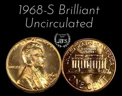 1968 S Lincoln Memorial Cent BRILLIANT UNCIRCULATED *JB's Coins* • $1.97