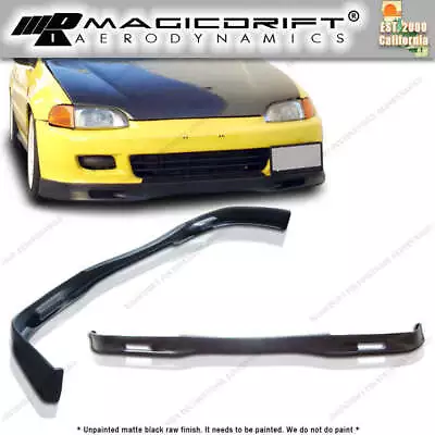 For 92-95 HONDA CIVIC EG HATCH 3DR PU SPOON Style Front Bumper Chin Lip Spoiler • $56.85