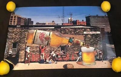 Miller High Life Beer “Buy That Man A Miller” Vintage Poster Measures 20” X 30” • $28.28