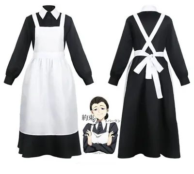 The Promised Neverland Isabella Krone Costume Maid Apron Uniform Dress • £35.04