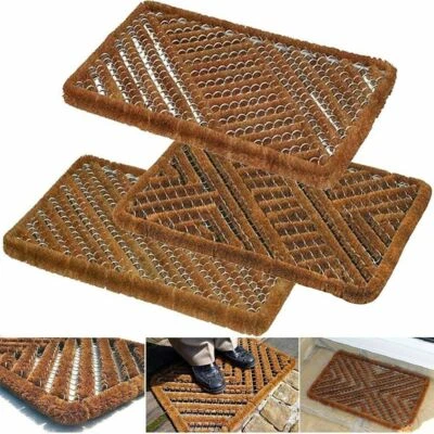 £25.99 • Buy Heavy-duty Boston Brush Shoe Scraper Doormat Wire Frame Coir Entrance Mat Organi