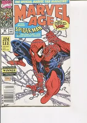 Marvel Age 90 Nm- Newsstand Mcfarlane Spider-man 1990 • $29