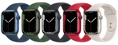 Apple Watch Series 7 Aluminum 41mm 45mm All Colours All Band Colours Excellent • £239