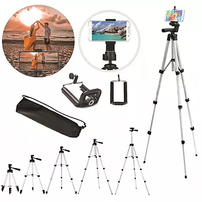 $11.99 • Buy Professional Camera Tripod Stand Holder Mount For IPhone Samsung Cell Phone+ Bag