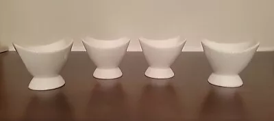 Verdici Design Pedestal Bowl Unique White Ceramic  3.5  X 5   Set Of 4  • $34