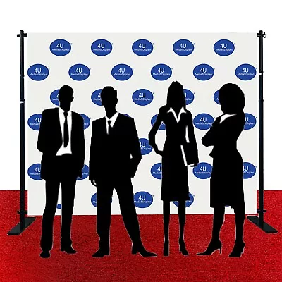 Deluxe Tube 8'x12' Step And Repeat Backdrop Telescopic Banner Stand Adjustable • $199.99