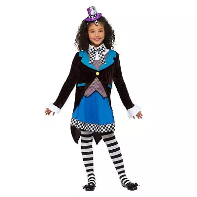 Kids Girls Little Miss Hatter Wonderland Alice Fancy Dress Book Week Costume New • £10.21