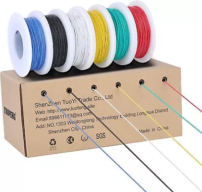 £18.53 • Buy 30 AWG Electrical Wire Kit, Colored Wire Kit 0.05mm² TUOFENG, 18 Meter Spools