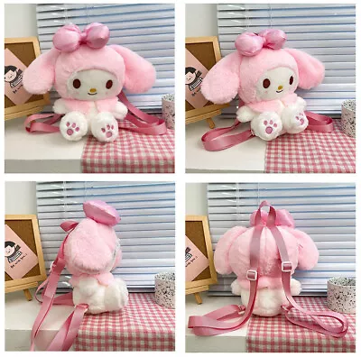 New! My Melody Cartoon Backpack Girl Shoulder Bag Plush Handbag Casual Gift • $16.28