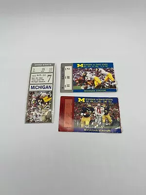 Vintage Michigan Wolverines Vs. Ohio State Buckeyes Football Ticket Lot 80s 90s • $44.95