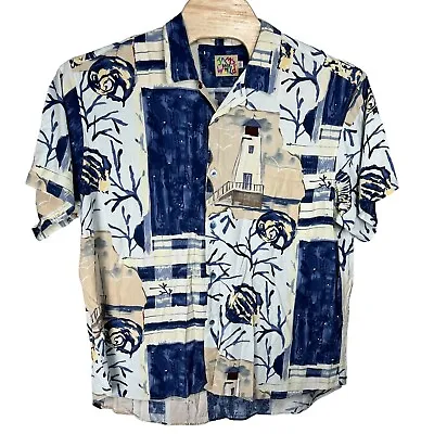 Jams World Men XXL Made In USA Hawaiian Button Up Short Sleeve Shirt **READ • $49.99
