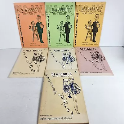 Vtg Lot Of 7 Maher Ventriloquist Studio Gospel Subject Dialogues Booklets 1974 • $35