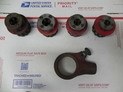 $99 • Buy Lot Of 4 RIDGID PIPE THREADER HAND RATCHET DIE HEAD 111R W. Ratchet