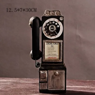 Corded Telephone Wall Mounted Vintage Phone Retr Telephone Model Office Bar Cafe • £21.40