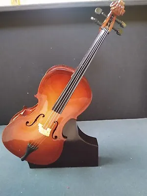 Miniature 9 Inch Replica Cello With Bow Case & Display Stand ~NEW~ • $27