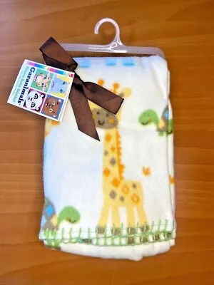 NEW Garanimals Monkey Giraffe Turle Elephant Fleece Baby Blanket Safari 30x40  • $29.95