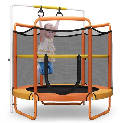 $218.95 • Buy 5FT Kids 3-in-1 Game Trampoline Seamless W/Enclosure Net Spring Pad In/Outdoor