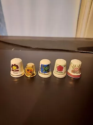 Carribean One Small Stainless Steel And 4 Ceramic Thimbles • $6