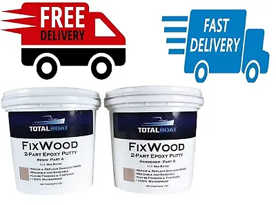 2 Quart Kit Fix Wood Marine Grade Epoxy Putty Stainable Paste Filler Reapir • $73