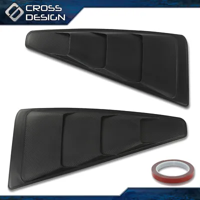 Fit For 05-14 Ford Mustang 1/4 Quarter Side Window Louvers Carbon Fiber Style • $21.56