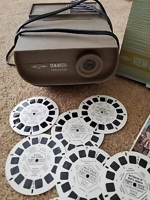 Vintage GAF View Master Projector 30W Standard Green  W/ 11 View Master Reels  • $38.50