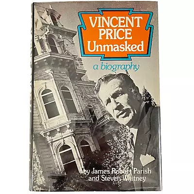SIGNED By VINCENT PRICE UNMASKED : A BIOGRAPHY By Parish & Whitney 1974 HCDJ 1st • $180
