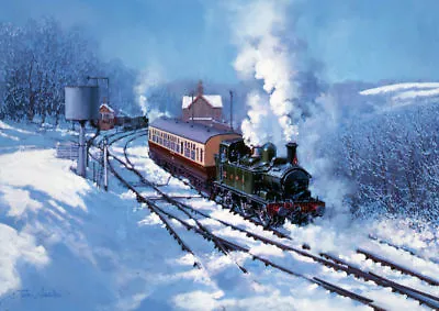 GWR Severn Valley Railway 14xx Tank Engine Steam Train Blank Christmas Card • £1.99