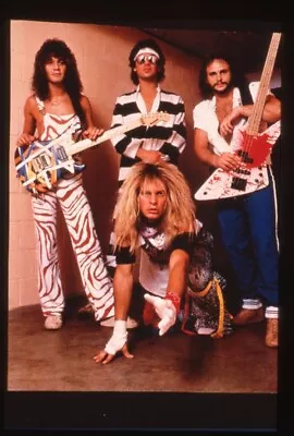 Van Halen Eddie David Lee Roth Band With Guitars Photo Agency 35mm Transparency • $24.99