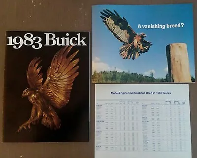 1983 Buick LaSabre Brochure Lot Vanishing Breed Model Engine Combination Sheet • $19.99