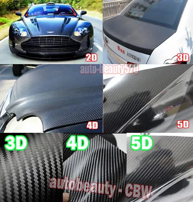 All The Wrap - Car 2D 3D 4D 5D Glossy Carbon Fiber Sheet Vinyl Sticker Film BO • $319.99