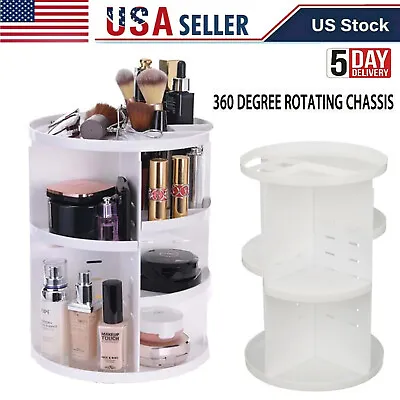 $21.99 • Buy 360 Rotating Cosmetic Storage Lipstick Jewelry Holder Stand Makeup Organizer Box