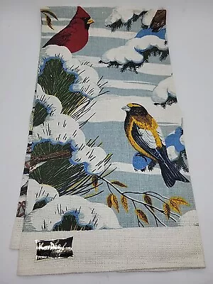 Vintage KayDee Winter Birds Towel Mid Century MCM  • $29.99