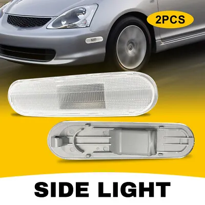 2x Front/Rear Wing Turn Signal Lamp Side Marker Light For 02-05 HONDA Civic Si • $18.39