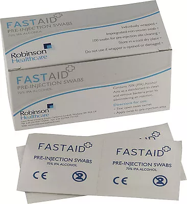 £3.79 • Buy X100 70% ISOPROPYL ALCOHOL SWABS WIPES CPU HEATSINK TATTOO Nail Polish 