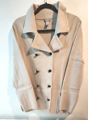 H&M Blazer/Cardigan For Woman Size Large Color Beige And Black Bottoms • $55