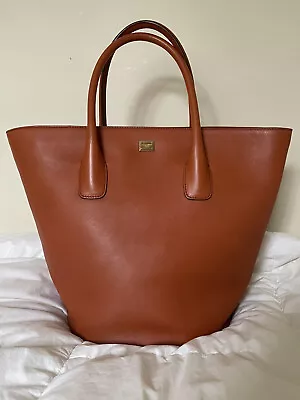 £105 • Buy Dolce & Gabbana Bag, Barely Used.  Burnt Orange Leather, Leopard Print Inner