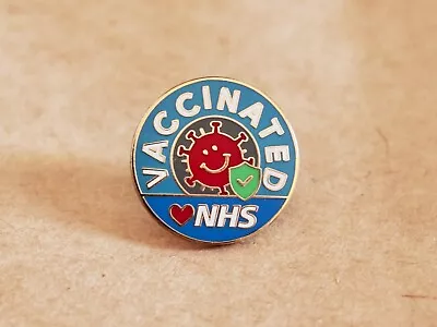 Vaccinated Love NHS Pin Badge - New & 20% For Charity • £4.95