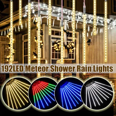 LED Meteor Shower Rain Lights Christmas Wedding Party Garden Tree Snowfall Decor • $7.92