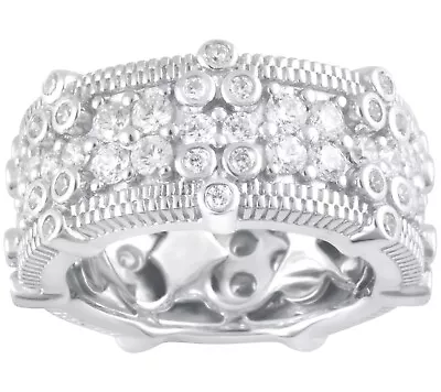 2 5/8 Cttw CZ Judith Ripka 925 Sterling Silver Eternity Ring For Women • $114.94