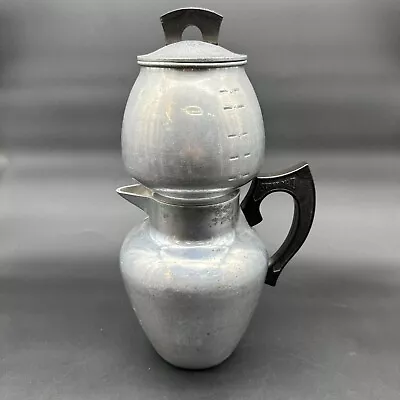 VTG Super Maid Heavy Aluminum Hammered Stovetop Coffee Pot Percolator Farmhouse • $37.95