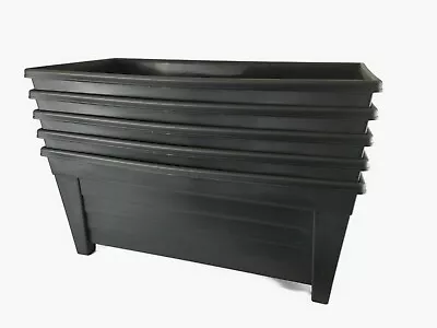 £24.99 • Buy Trough Plant Pot Plastic Extra Large Long Garden Raised Planter 55cm 5pk