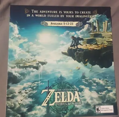 Authentic Nintendo Switch Kiosk - Zelda Tears Of The Kingdom Translite 8.25×9 • $109.99
