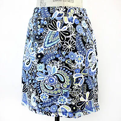 Talbots Plus Floral Print Zipped Pockets Sport Golf Mini Skirt Petite 1X Skort • $0.99