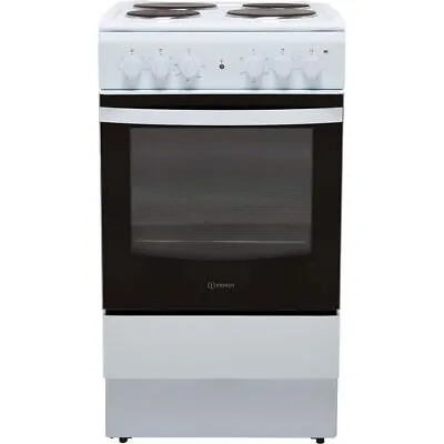 £289 • Buy Indesit IS5E4KHW Cloe 50cm Free Standing Electric Cooker With Solid Plate Hob A