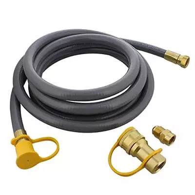 Natural Gas Grill Hose 12ft - Flexible Gas Line Quick Connect Gas Hose 3/8in... • $52.06