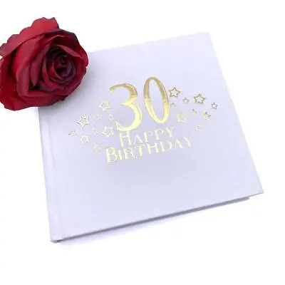 30th Birthday Photo Album For 50 X 6 By 4 Photos Gold Print • £14.99