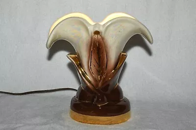 Vintage 1950's Mid Century Ceramic Calla Lily TV Lamp - Works • $23.99